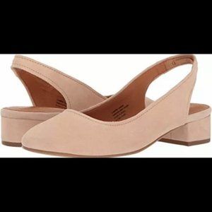 Seychelles Women's Electric Dress Pump suede slingback nude color Size 6.5